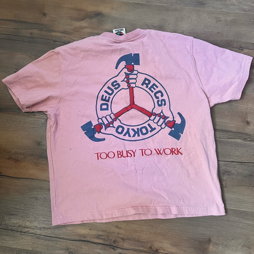 DEUS dusty rose women small crop tshirt